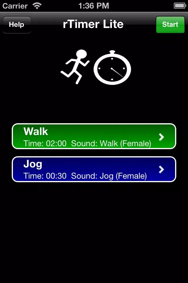 rTimer Lite - Interval Timer for Runners 스크린샷