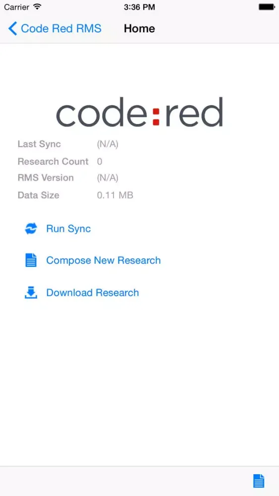 Screenshot di Code Red RMS Good Dynamics Edition