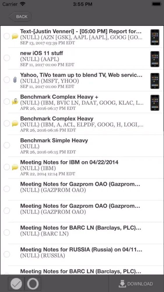 Factset RMS for Blackberry स्क्रीनशॉट