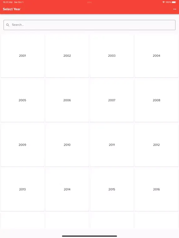 Tangkapan layar 100 Years Calendar iPad