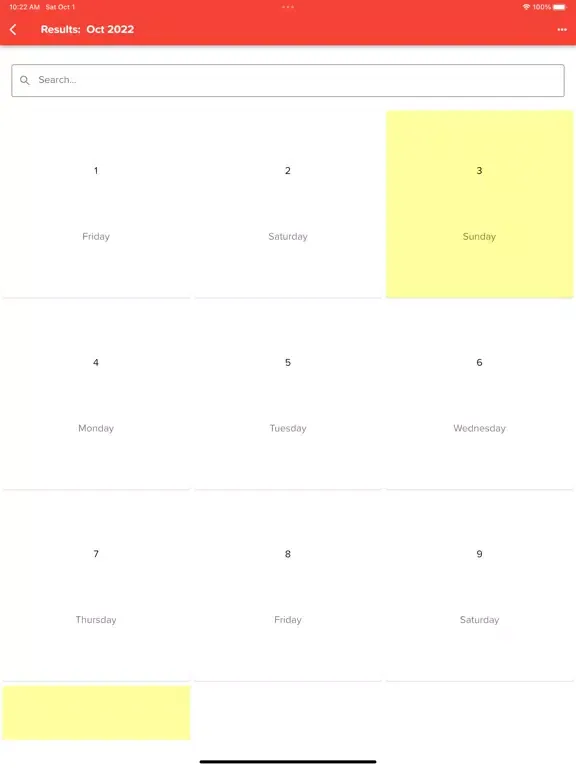 Tangkapan layar 100 Years Calendar iPad