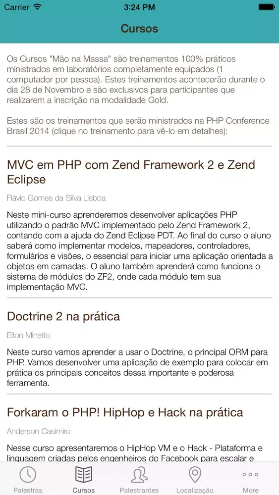 Скриншоты PHP Conference Brasil