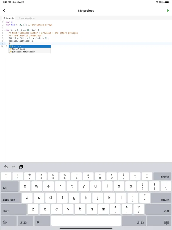 Tangkapan layar Code Runner - Compile IDE Code iPad