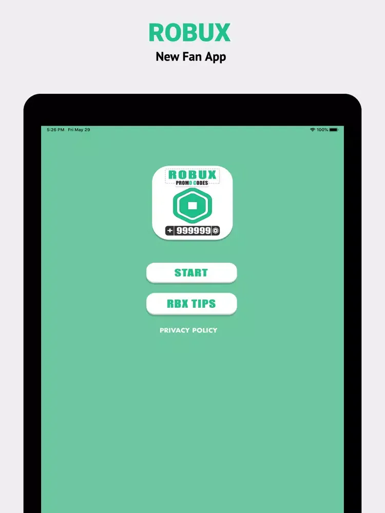ภาพหน้าจอของ Robux Promo Codes For Roblox iPad 