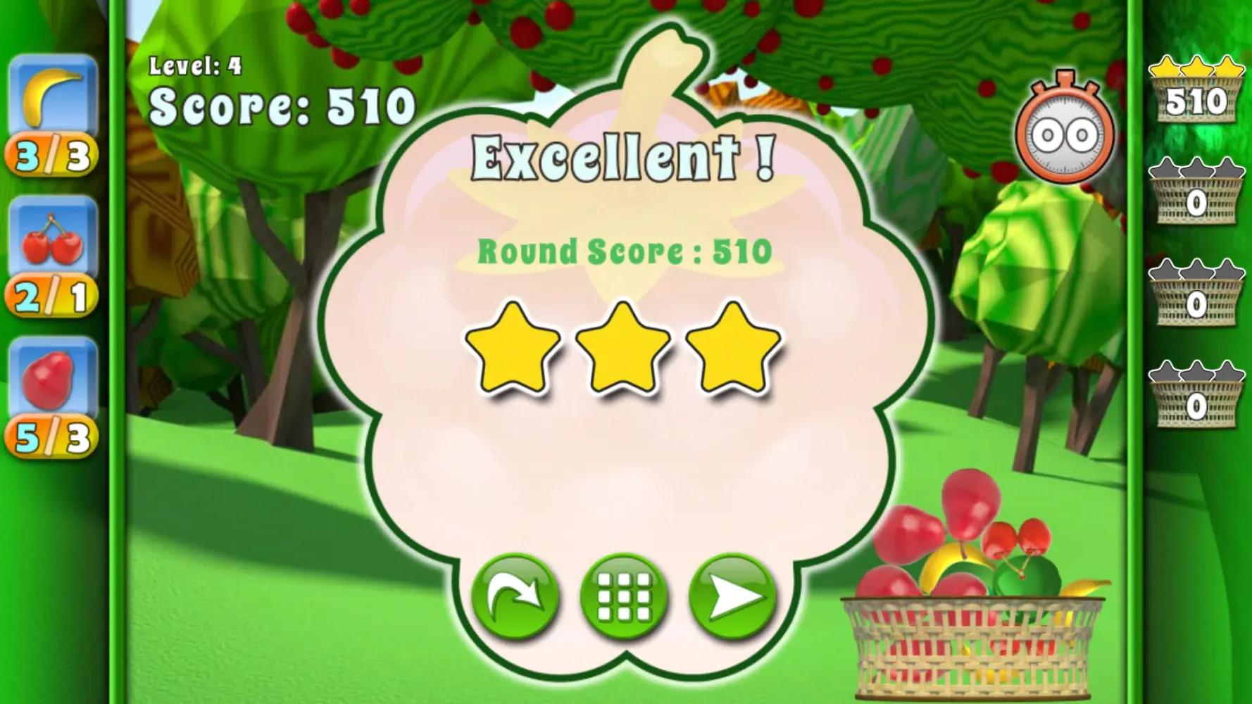 Tangkapan layar Fruity Rain Lite