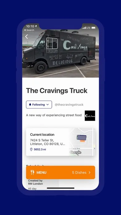 Tangkapan skrin FoodTrux