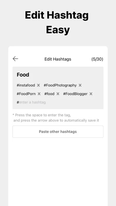 Hashtag Paste - TagBook স্ক্রিনশট