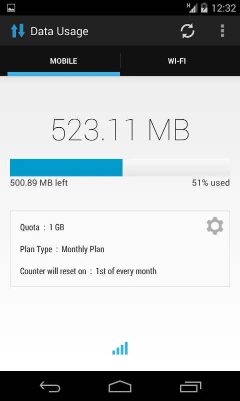 DashClock Data Usage Extension স্ক্রিনশট