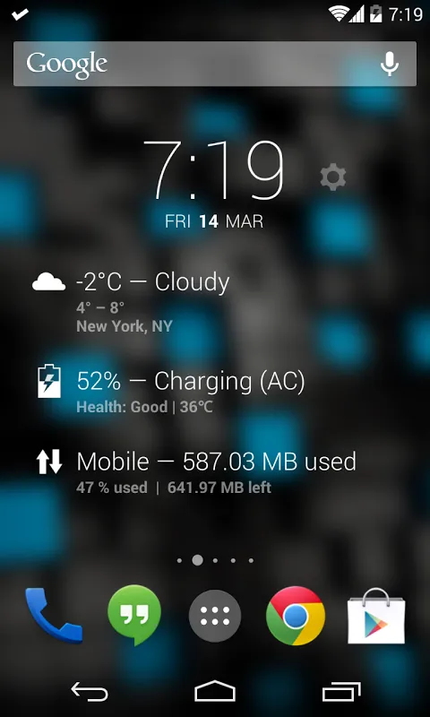 DashClock Data Usage Extension স্ক্রিনশট
