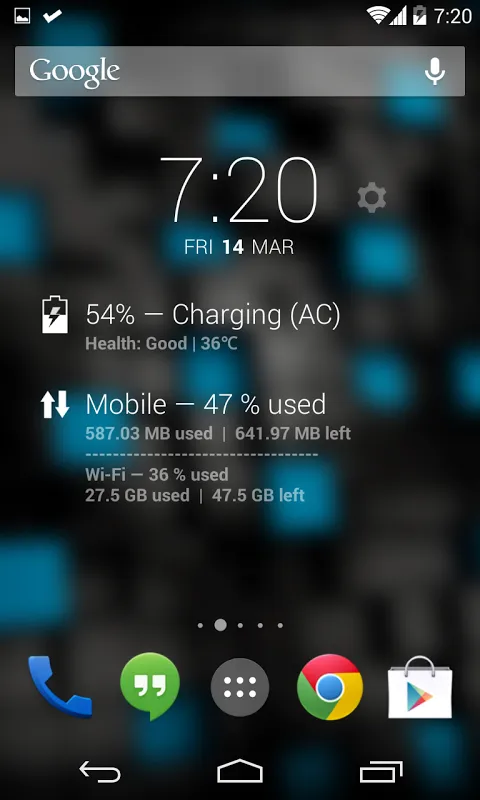 DashClock Data Usage Extension স্ক্রিনশট