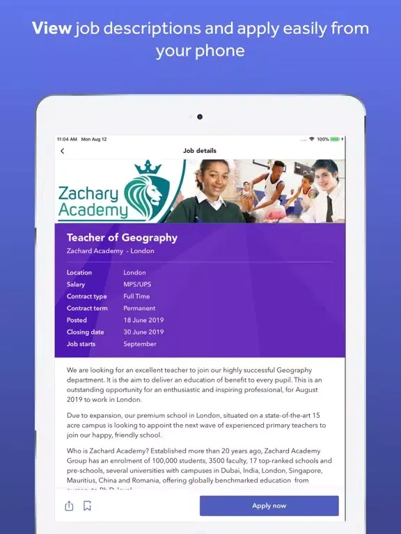 Screenshot di Tes for Teachers iPad 