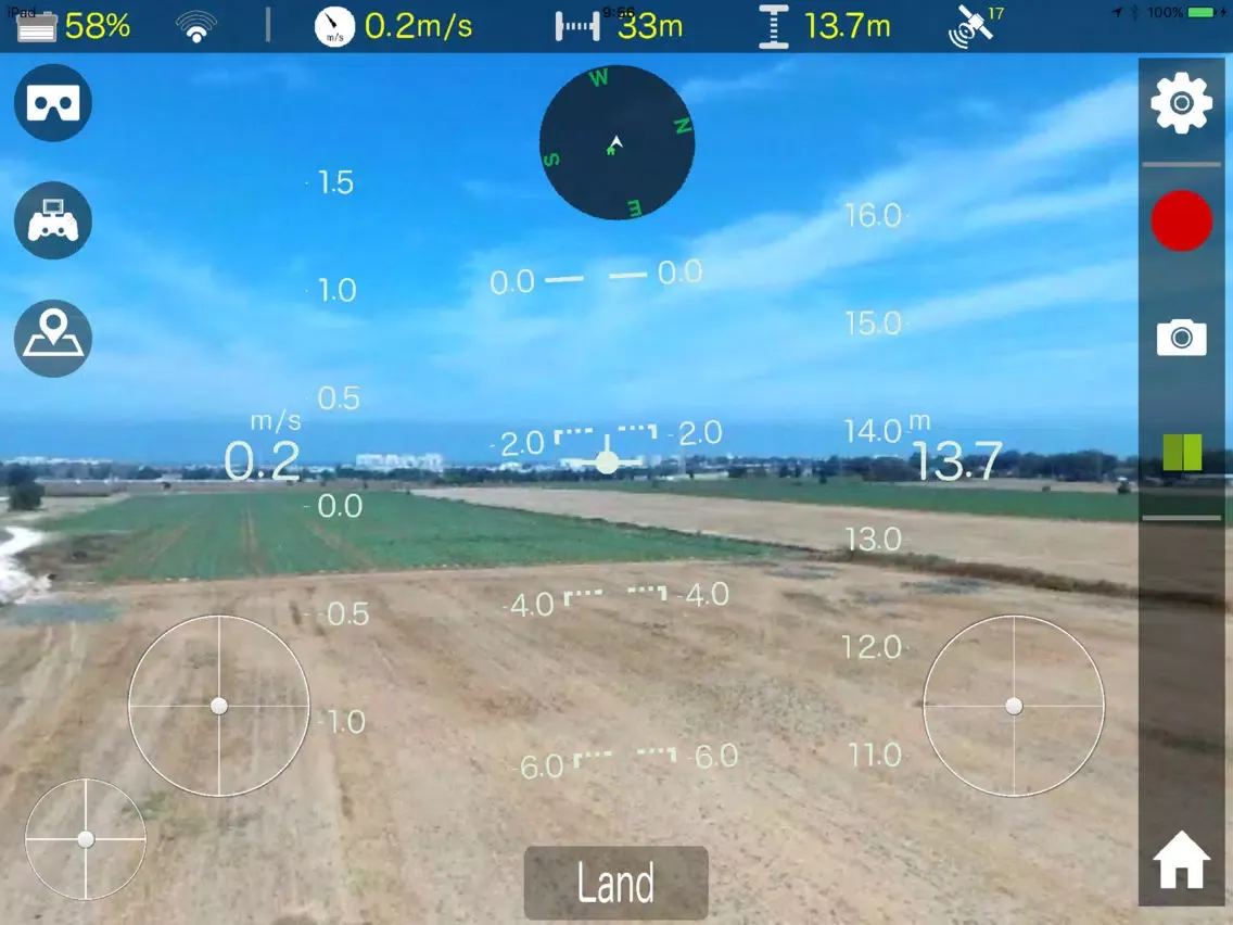 Drones Controller Bebop iPad 스크린샷