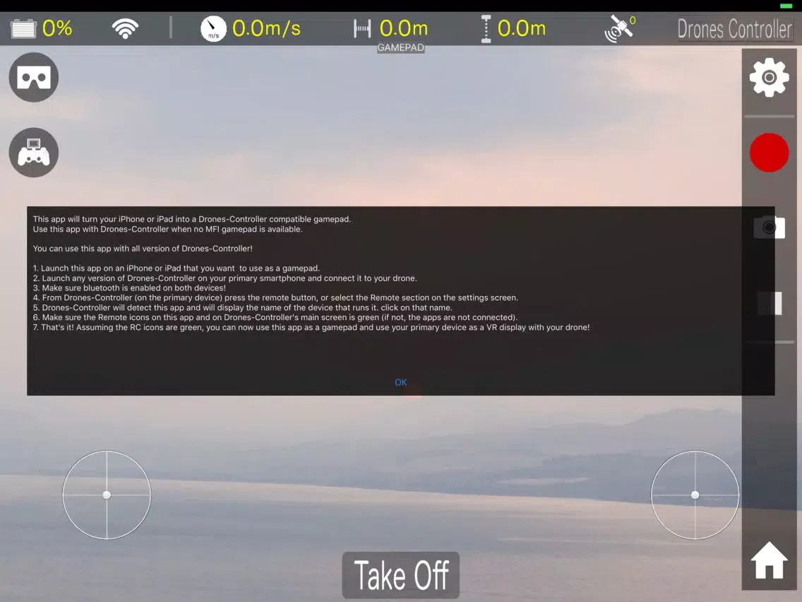 Tangkapan skrin Drones-Controller Remote iPad