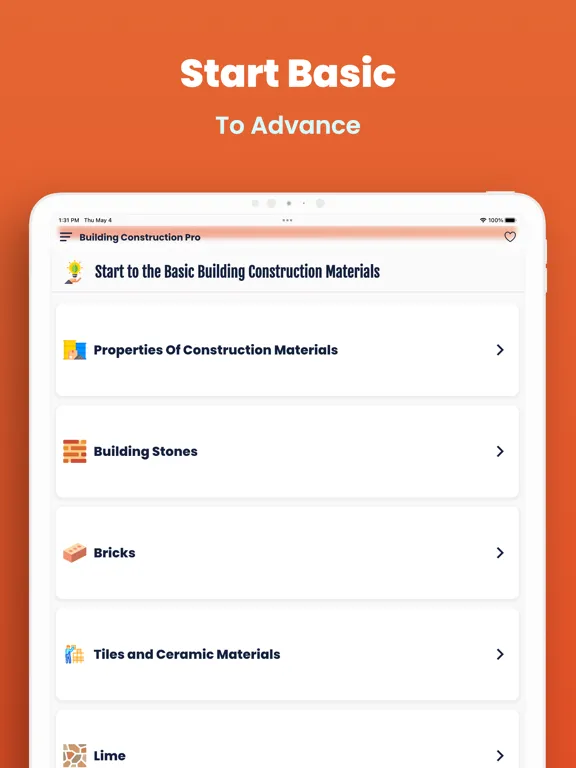 Learn Building Construction iPad  Screenshots