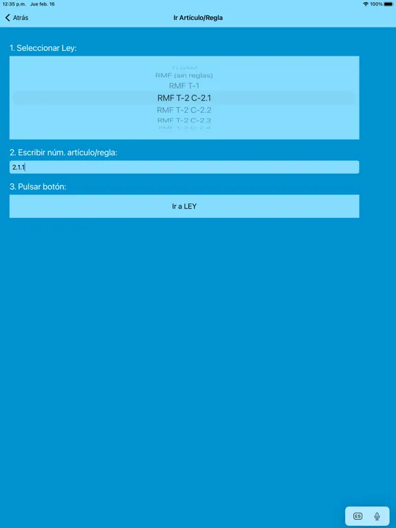 Tangkapan layar cFiscal 2024 iPad