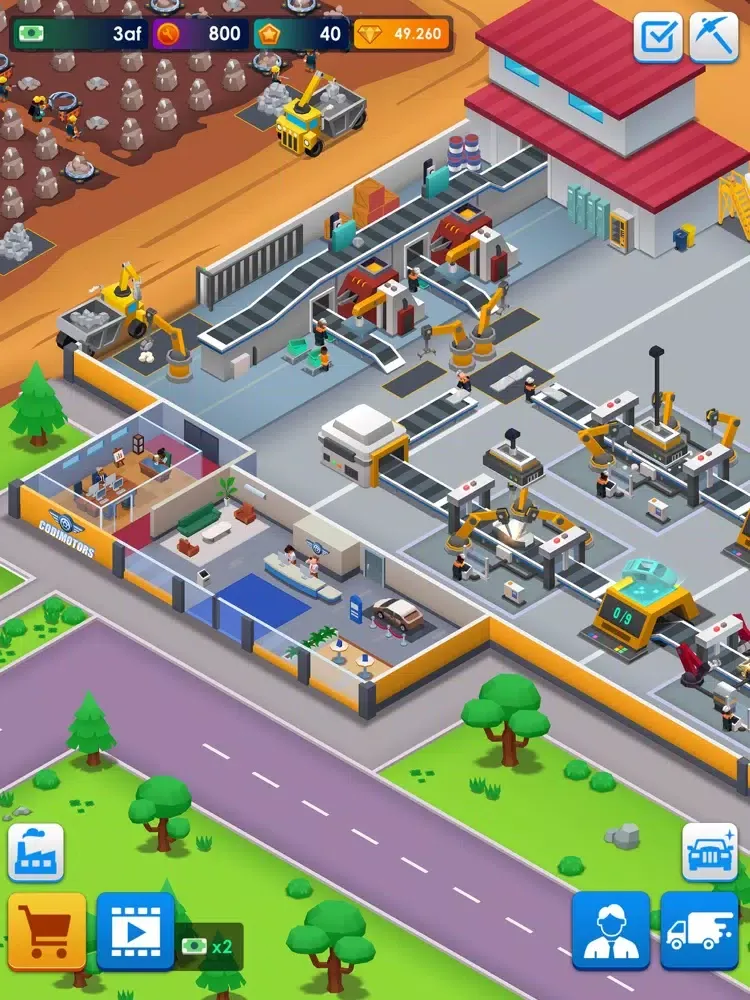 Ảnh chụp màn hình của Idle Car Factory Tycoon iPad 