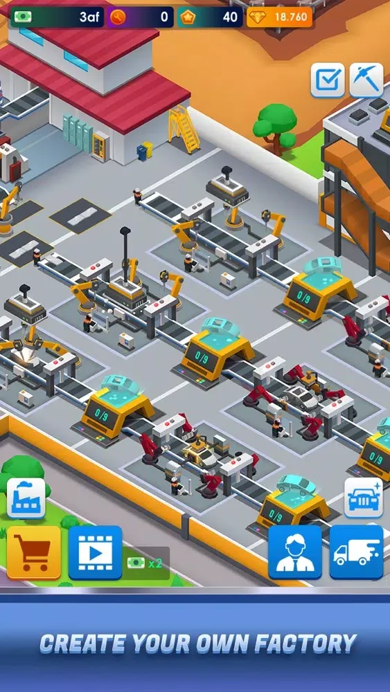Ảnh chụp màn hình của Idle Car Factory Tycoon