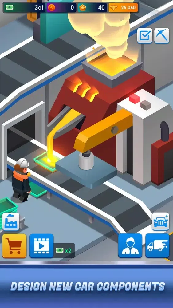 Ảnh chụp màn hình của Idle Car Factory Tycoon