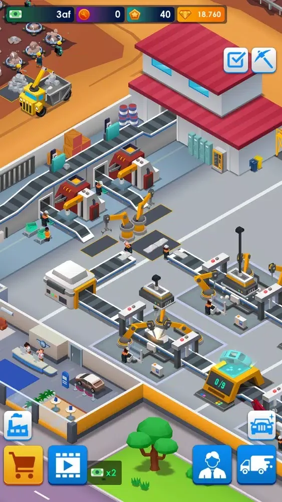 Ảnh chụp màn hình của Idle Car Factory Tycoon