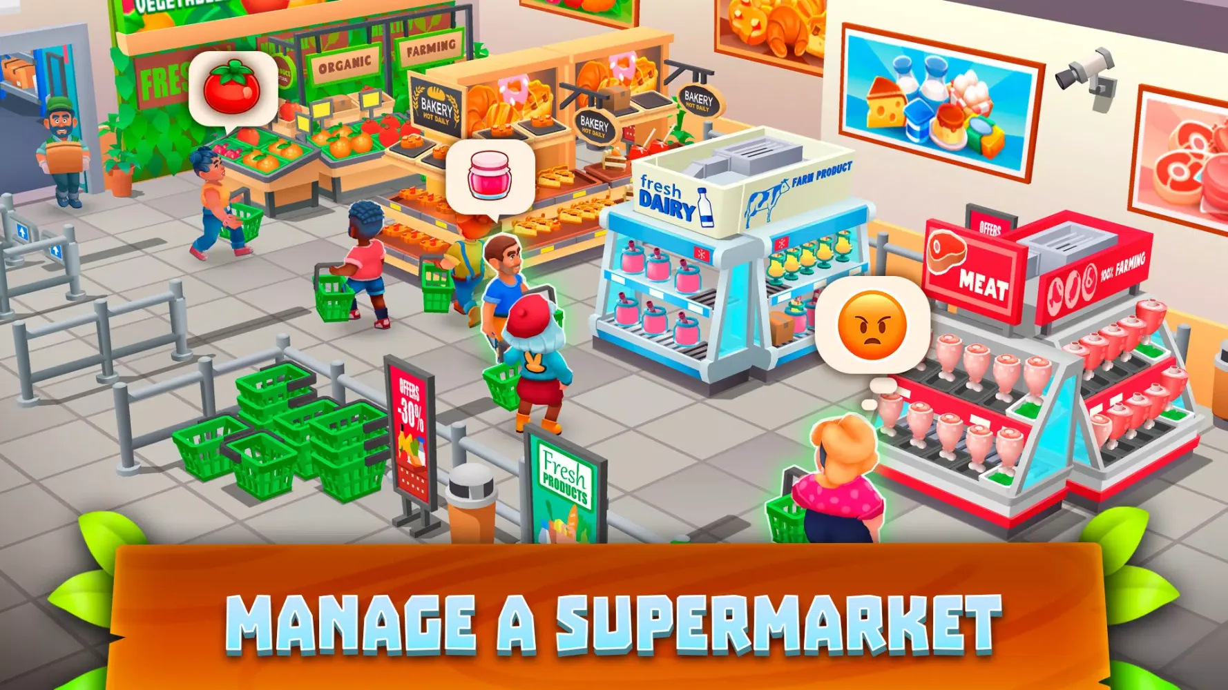 Tangkapan layar Supermarket Village—Farm Town