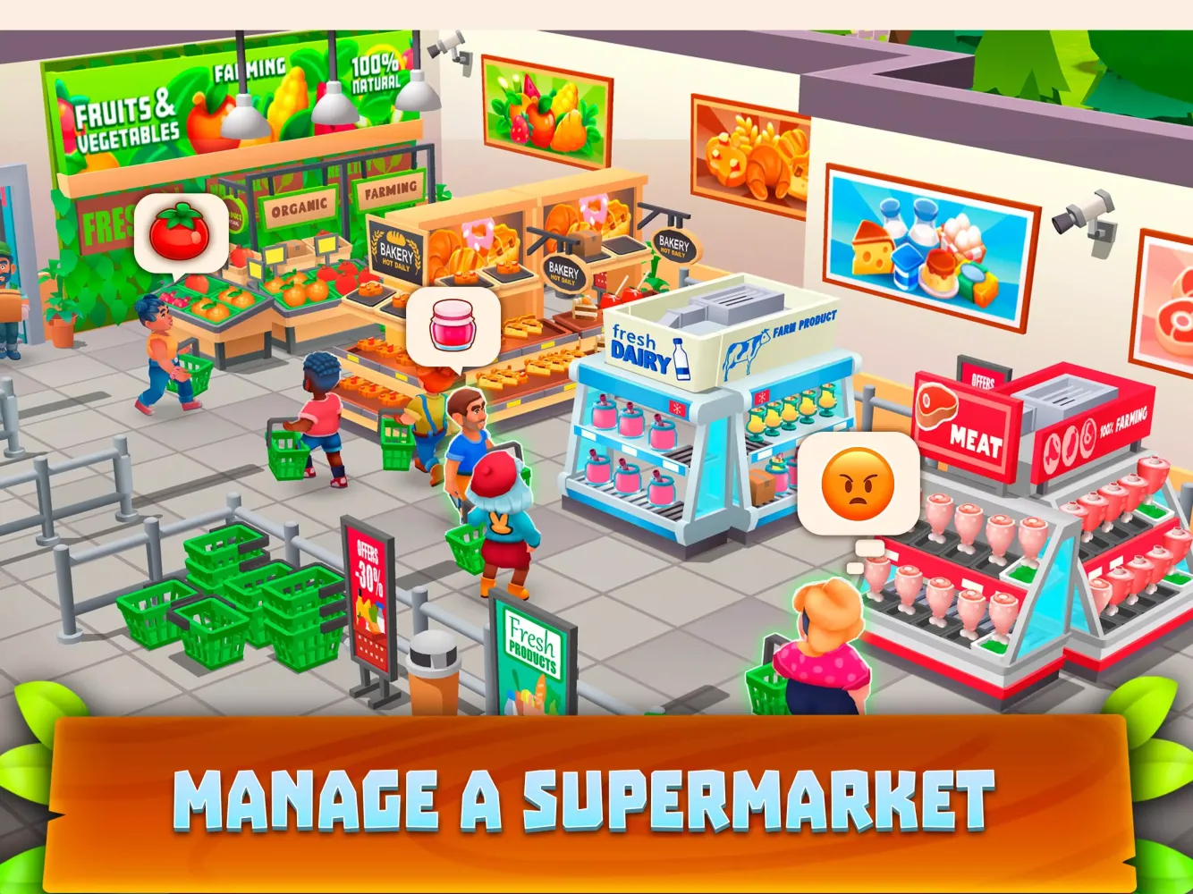 Tangkapan layar Supermarket Village—Farm Town