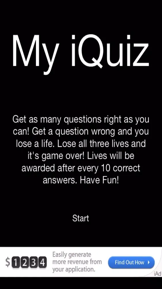 Ảnh chụp màn hình của My iQuiz