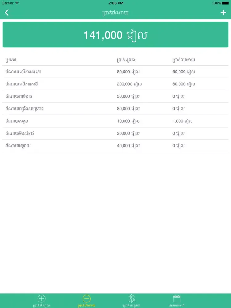 ภาพหน้าจอของ PockGate Personal Financial iPad