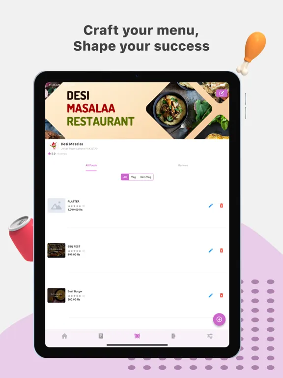 FoodGenie Seller iPad 应用截图