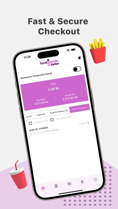 FoodGenie Seller应用截图