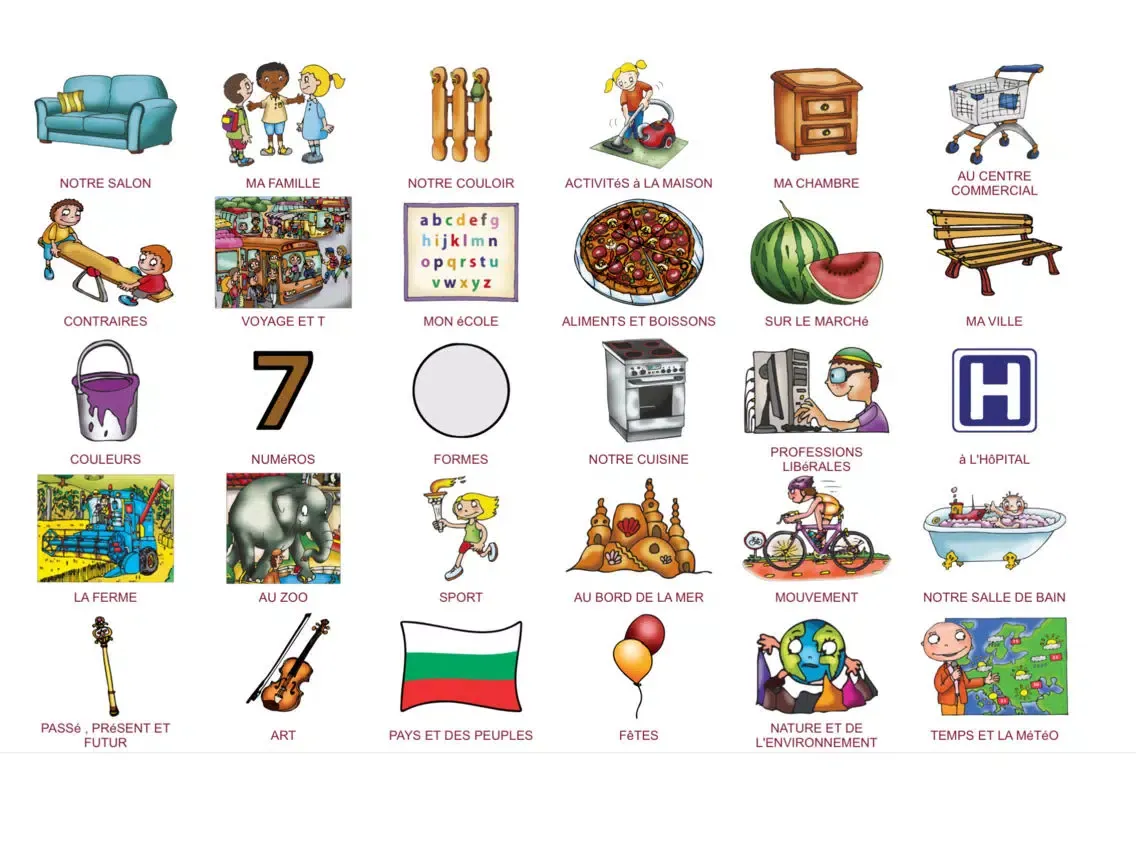 English Picture Dictionary for French Speakers iPad 应用截图