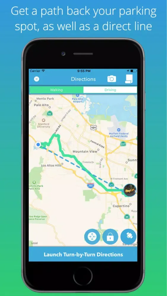 Tangkapan skrin ParkSmart! - Find Where You Parked Your Car