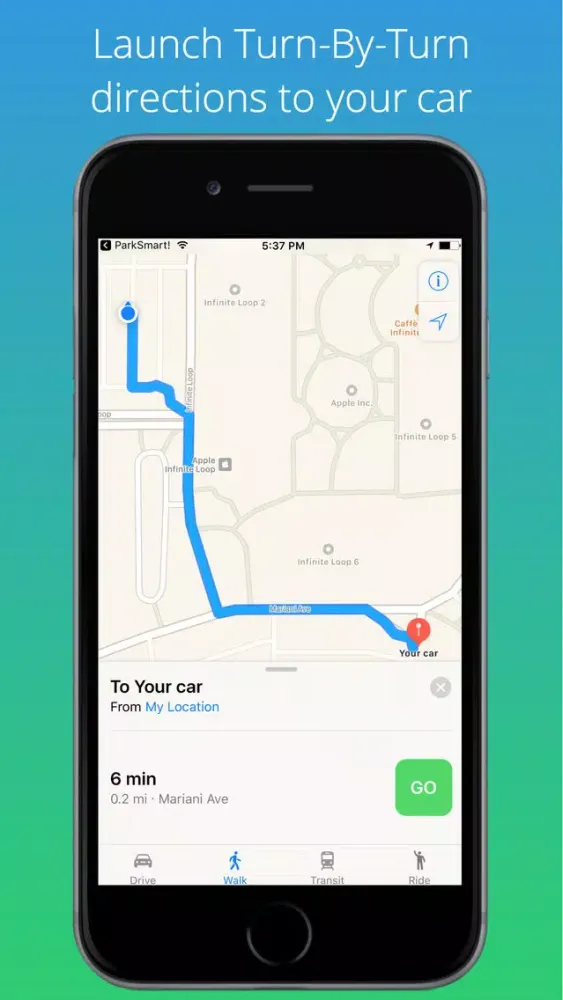 Tangkapan skrin ParkSmart! - Find Where You Parked Your Car