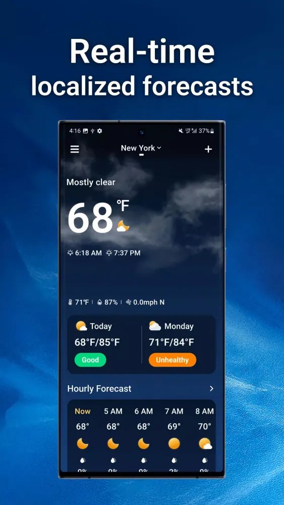 Capturas de tela do Daily Forecast