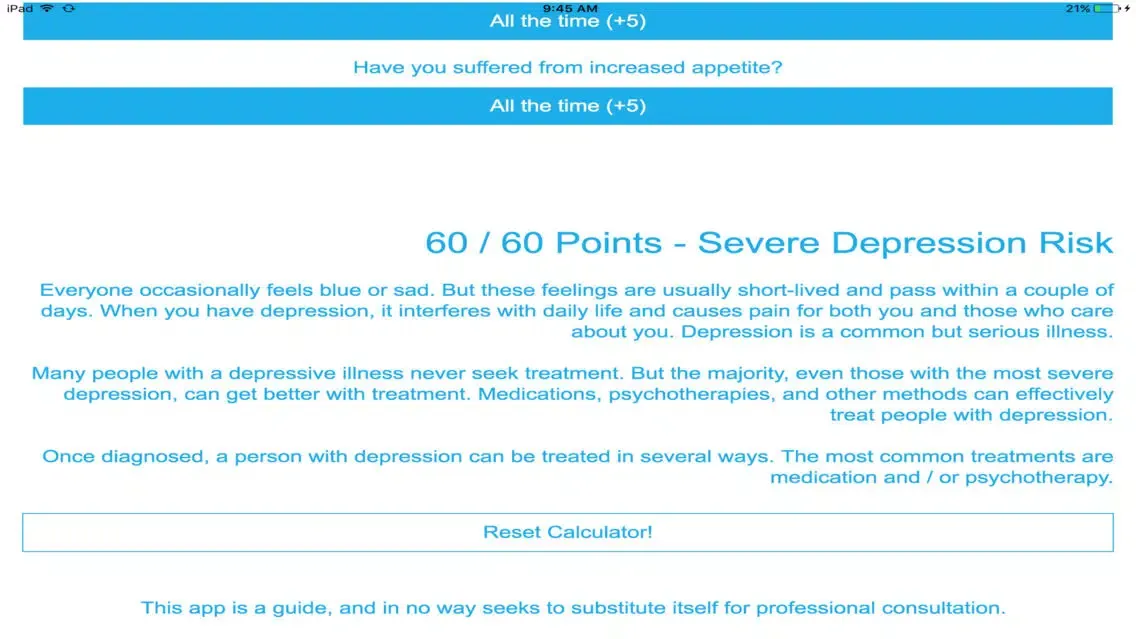 My Depression Test应用截图
