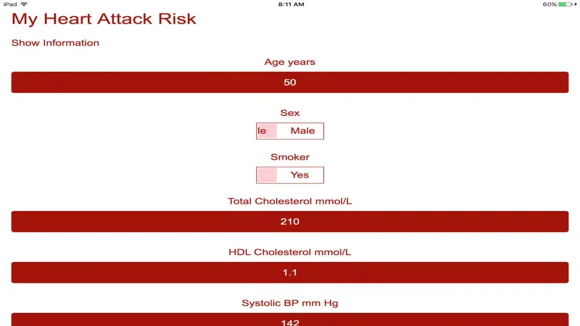 Heart Attack Risk Test Screenshots