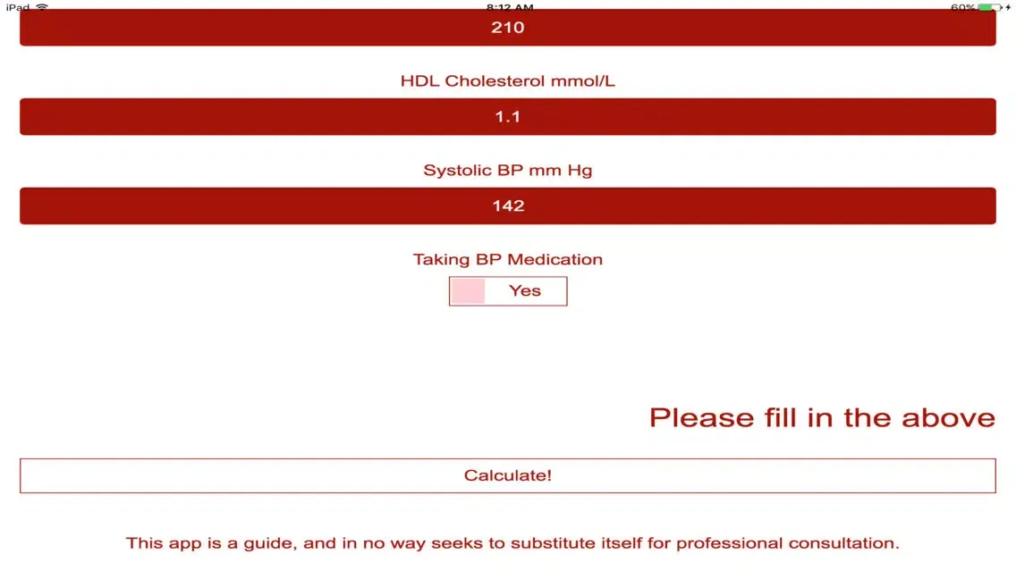 Heart Attack Risk Test Screenshots