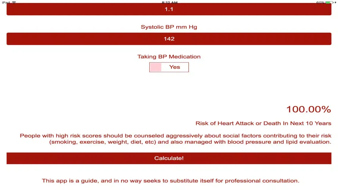 Heart Attack Risk Test Screenshots