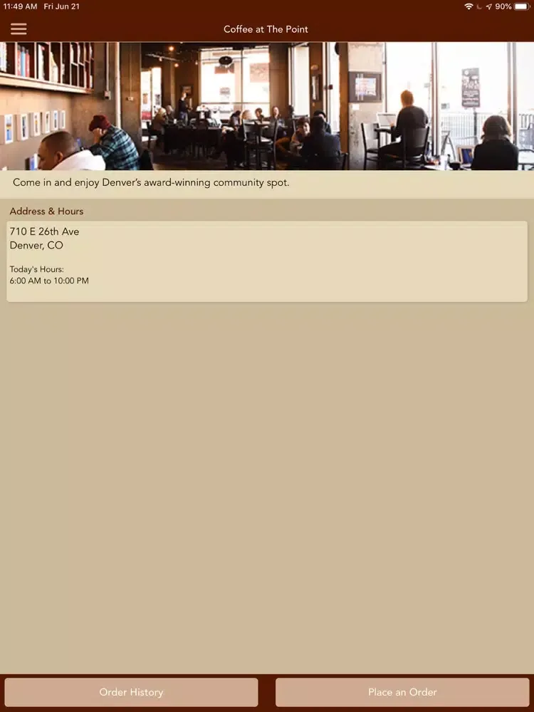 Coffee at The Point iPad  स्क्रीनशॉट