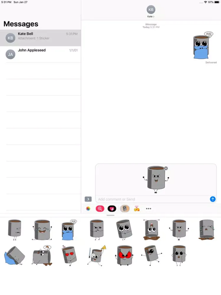 Coffee Cup Emojis iPad  Screenshots