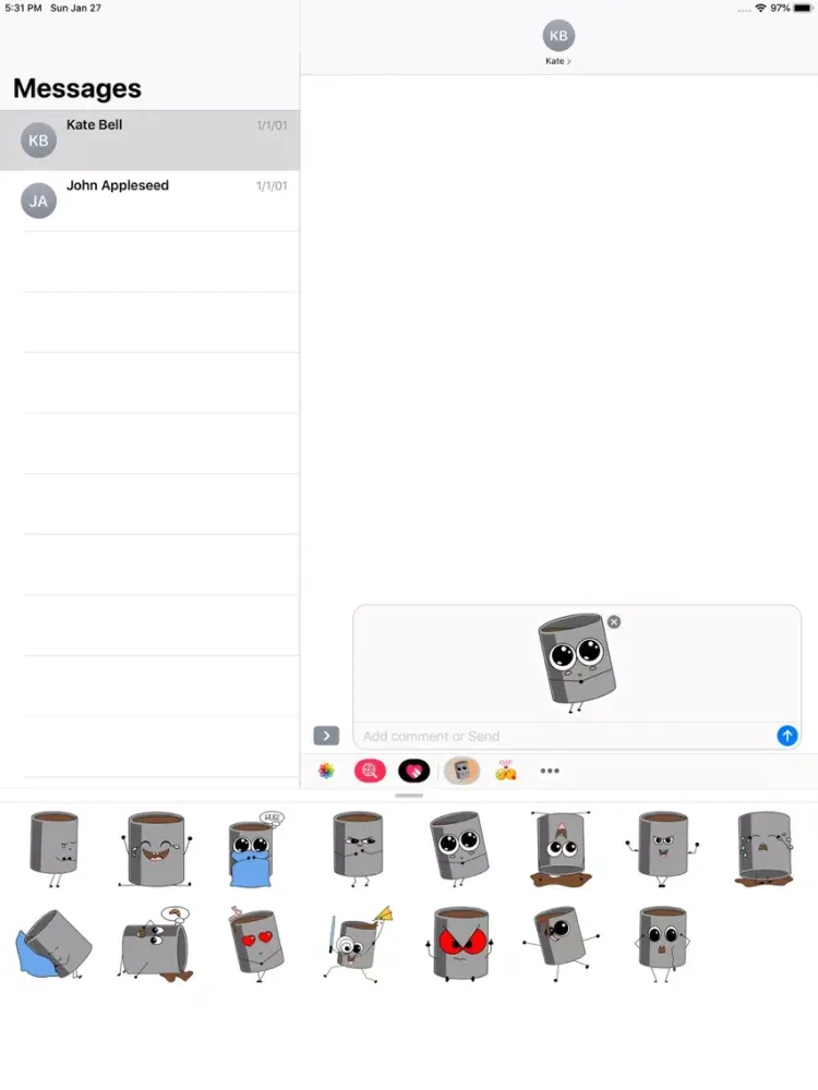 Coffee Cup Emojis iPad  Screenshots