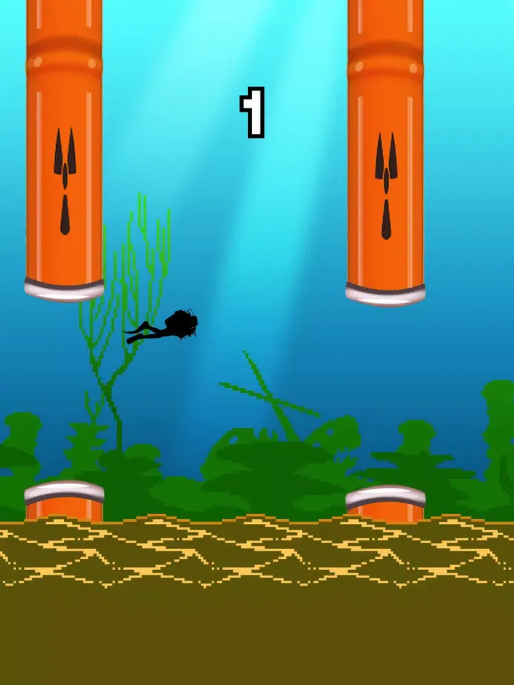 Flappy Amazon Waters HD - Top Free underwater fly game iPad  スクリーンショット