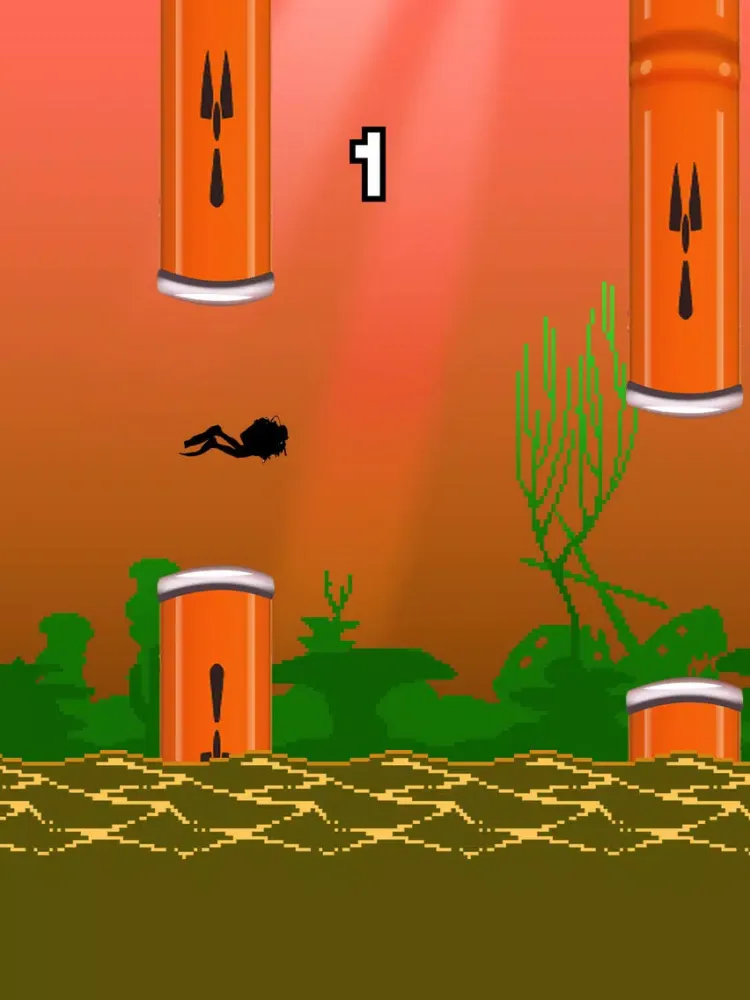 Flappy Amazon Waters HD - Top Free underwater fly game iPad  スクリーンショット