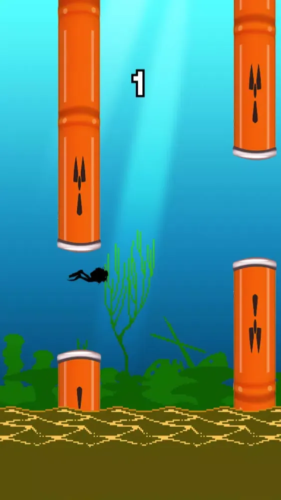 Flappy Amazon Waters HD - Top Free underwater fly game スクリーンショット