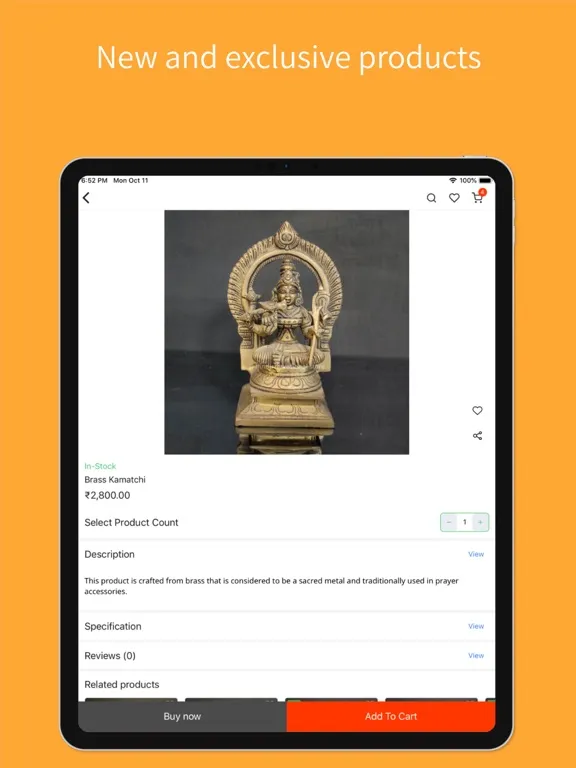 Hindu Devotional Store iPad  स्क्रीनशॉट