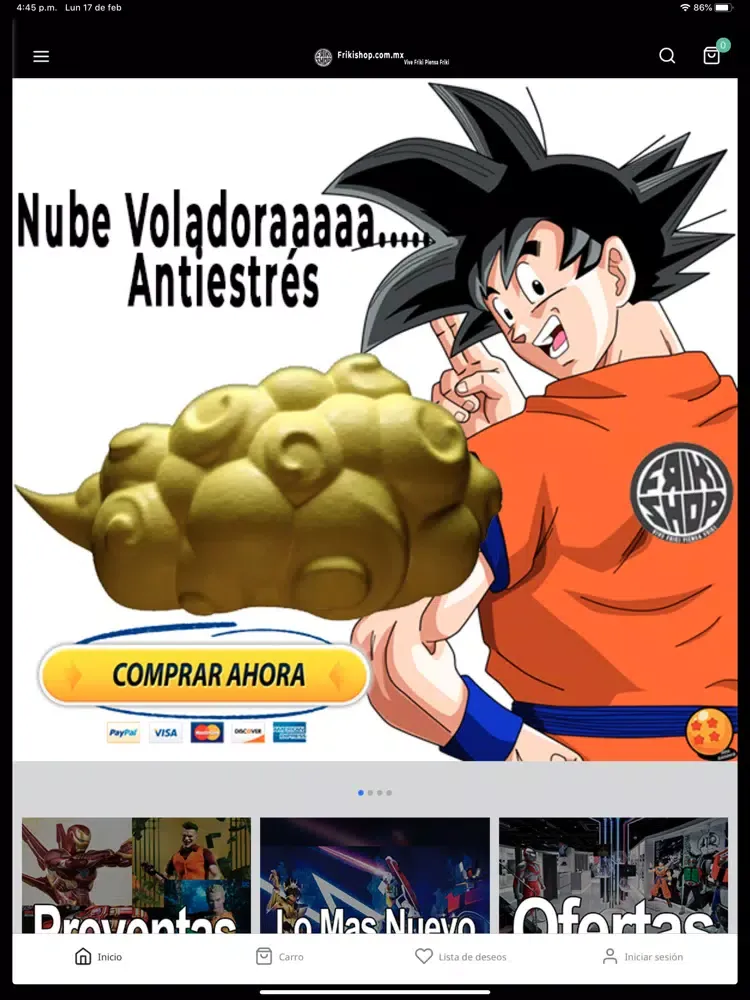 Capturas de pantalla de FrikiShop iPad 