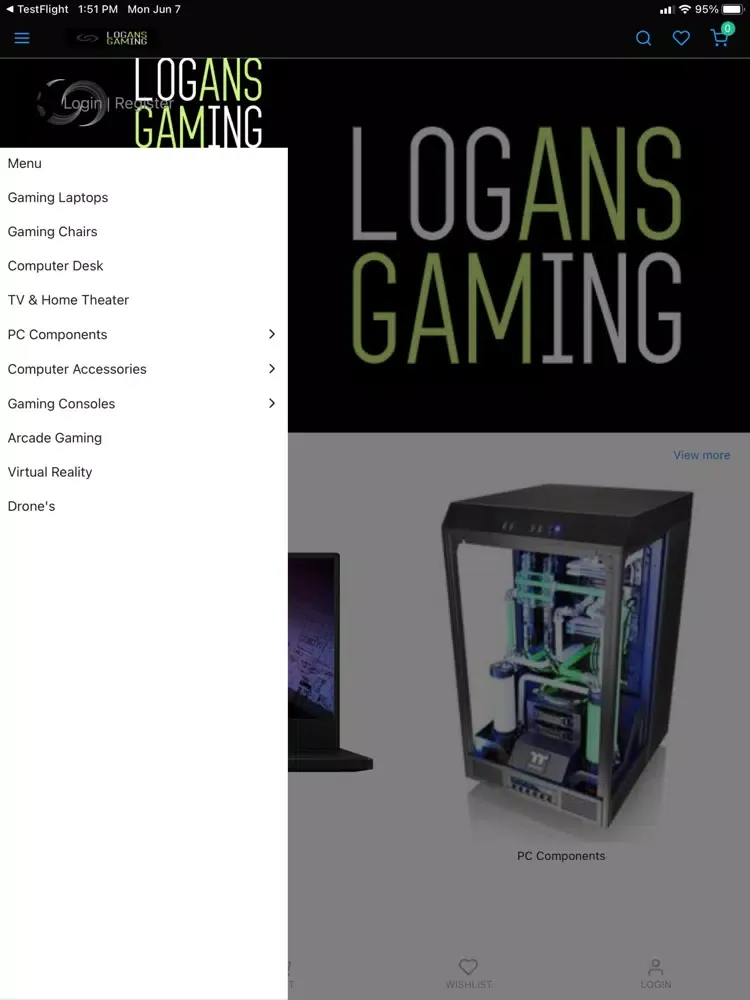 Logans Gaming iPad 應用截圖