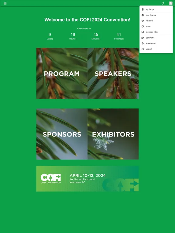 Скриншоты COFI 2024 Convention iPad 