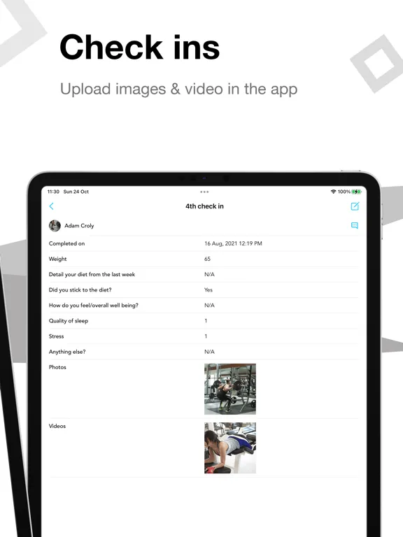 FIT GURU Online Coaching App iPad 應用截圖