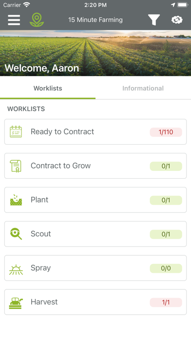 ภาพหน้าจอของ CropTrak