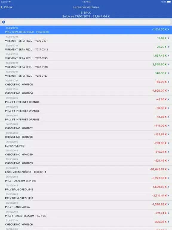 Tangkapan skrin Cogima Banques iPad 